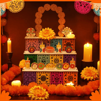 🔥 LAST DAY 49% OFF 🎃 Día de Muertos Wooden Ofrenda Altar 🏵️ Buy 2 Free Shipping