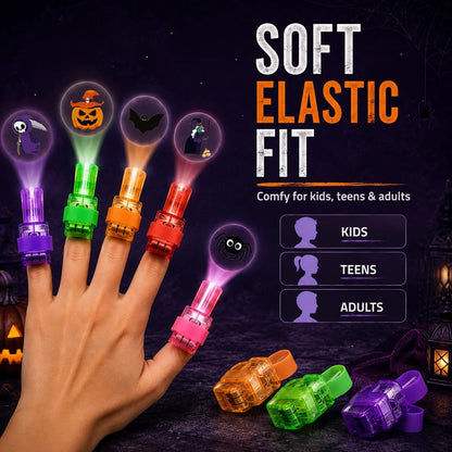 🎃🍬24PCS Halloween Finger Projectors – Fun Party Favor Lights