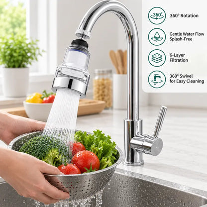 💧 6-Layer Faucet Filter – Cleaner Water for Everyday Use