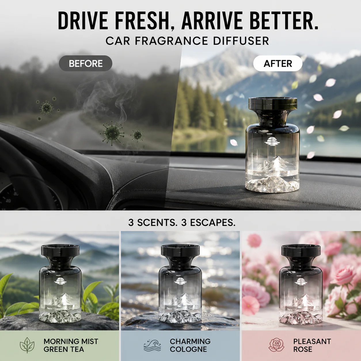 🥳2026 HOT SALE🥳🌿 49% OFF!🚗 Long-Lasting Car Air Freshener – Natural plant extracts, eliminates smoke & pet odours.Breath easy! 💨✨