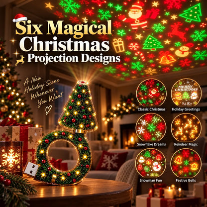 🎄 Christmas Tree Projection Lamp - 6 Theme Festive Ceiling Light 🎅