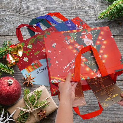 ??Christmas Early Discount 49% Off? Christmas Gift Bags Large Reusable Tote Bags