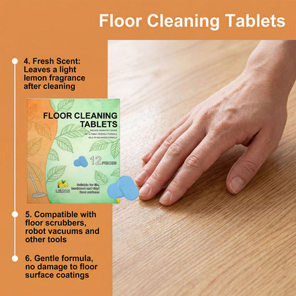 🧼🧼Floor Cleaning Tablets - Safe for Wood Tile Marble Quick Dry No Residue