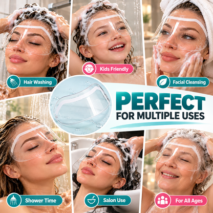 💧 Transparent Hair Washing Face Shield – Help Keep Shampoo & Splashes Away from Your Face 🚿