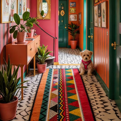 Washable Bohemian Runner Rug