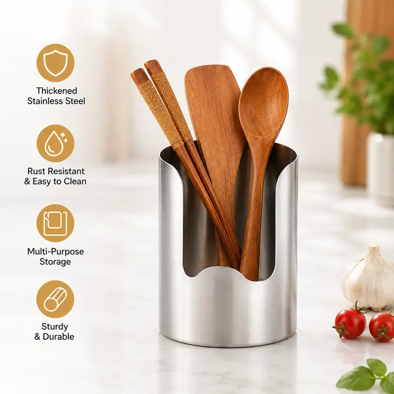 Stainless Steel Cooking Utensil Holder