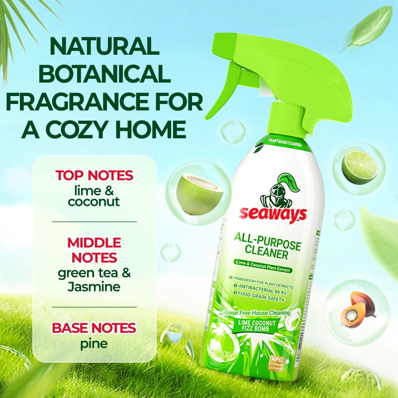 Extra-large capacity!! One bottle lasts a year.Plant-Based All-Purpose Cleaner | Eco-Friendly Stain Remover