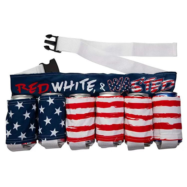 Novelty Beer Belt Holster (6-Pack) – Adjustable Belt – A Must-Have for BBQs and July 4th Parties