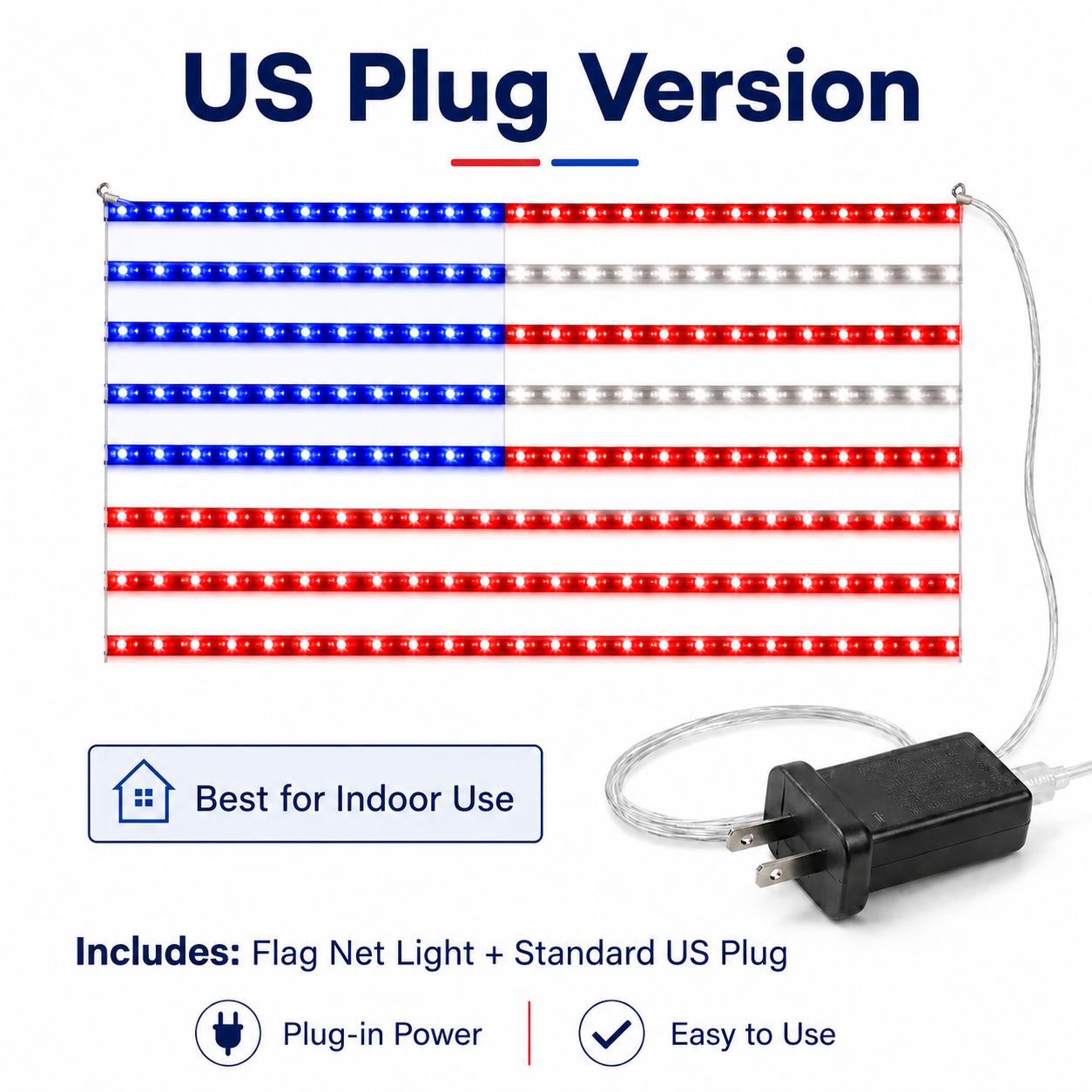 Outdoor solar American flag light, 6.5 ft x 3.28 ft, ultra-bright; suitable for Independence Day, National Day, and Memorial Day decorations; waterproof solar outdoor light.