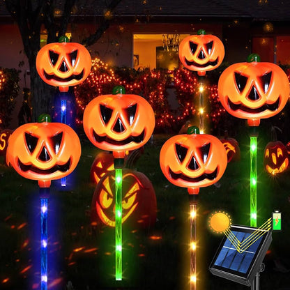 Quirky Solar Pumpkin Lights (Pack of 6) – Halloween Solar Lights