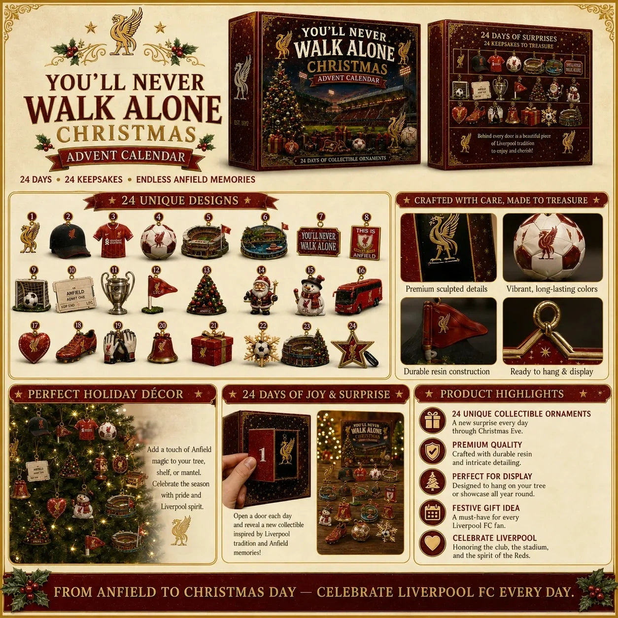 🎄 You’ll Never Walk Alone Football Christmas Advent Calendar