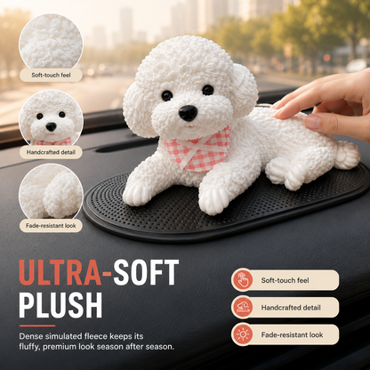 ✨ Squishy Poodle Car Dashboard Ornament | Cute Stress