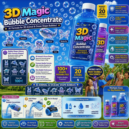 🫧 Super 3D Magic Bubble Concentrate —— Animal & Ocean Fantasy Theme