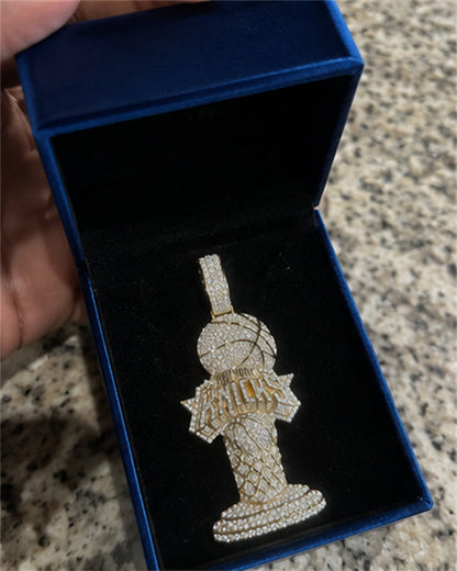 🌟Handmade New York Knicks Inspired Trophy Pendant | Basketball Fan Jewelry Gift🎁