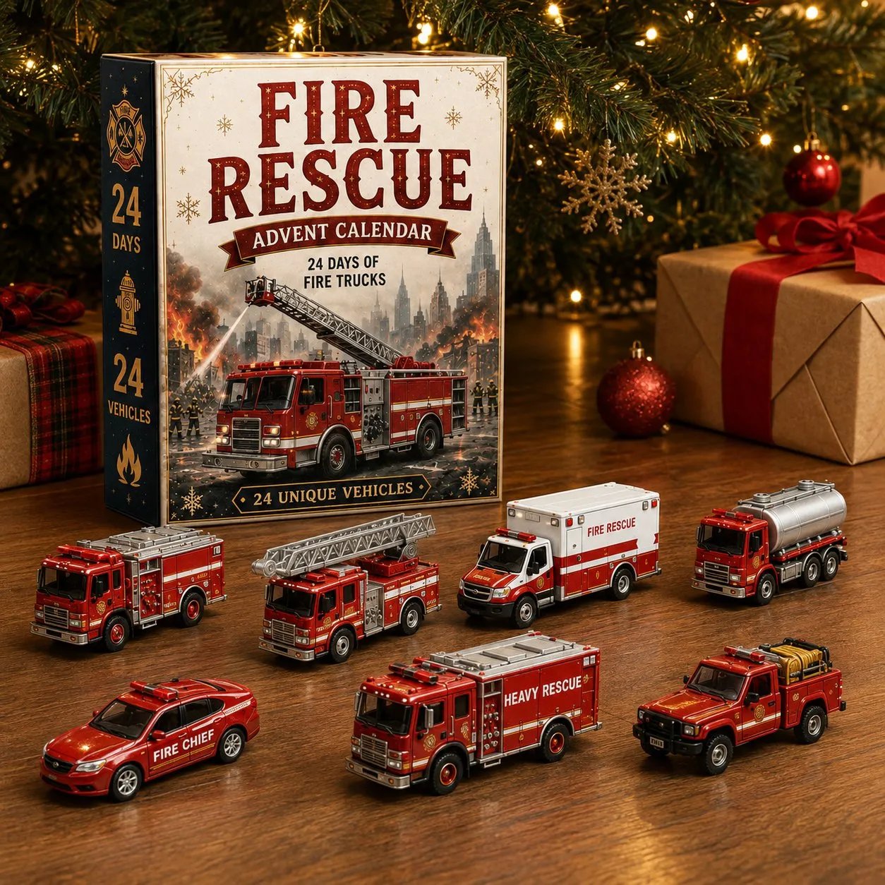 🎄 Vehicle Advent Calendar – 24 Construction & Farm Vehicles