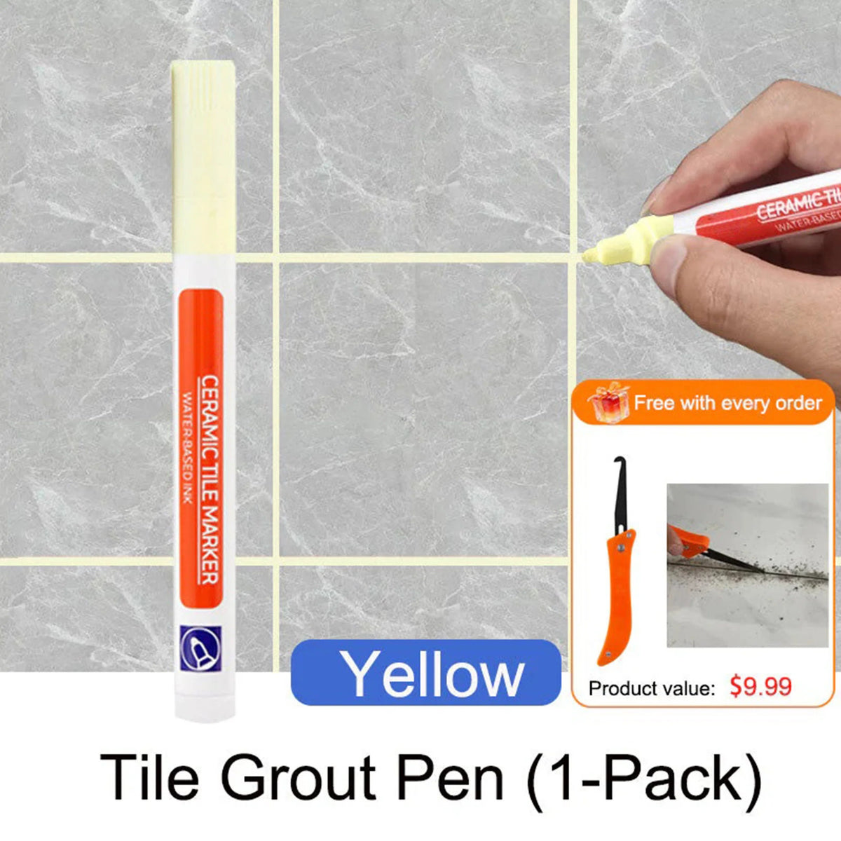 🔥 BUY 2 GET 1 FREE✨Anti-Mold Waterproof Tile Grout Pen