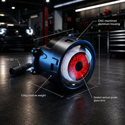 👁️ Demon Eye RGB Headlight Kit – Animated Iris Car Lighting Upgrade