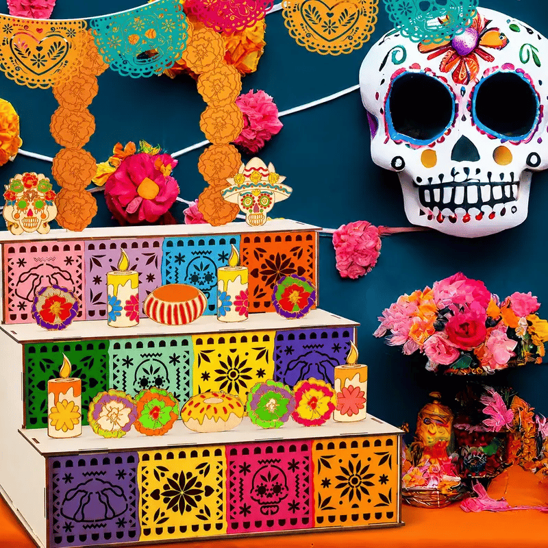🔥 LAST DAY 49% OFF 🎃 Día de Muertos Wooden Ofrenda Altar 🏵️ Buy 2 Free Shipping
