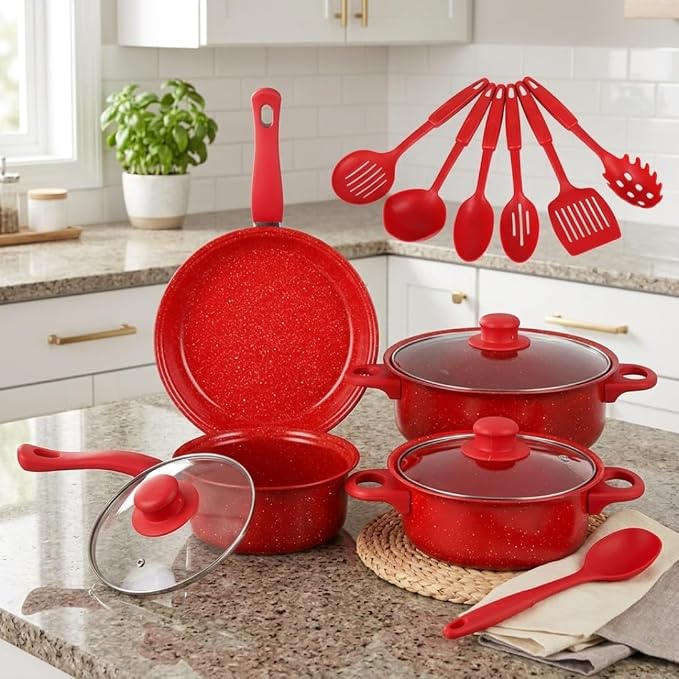 13-Piece Non-Stick Cookware Set | Premium Kitchen Pots & Pans