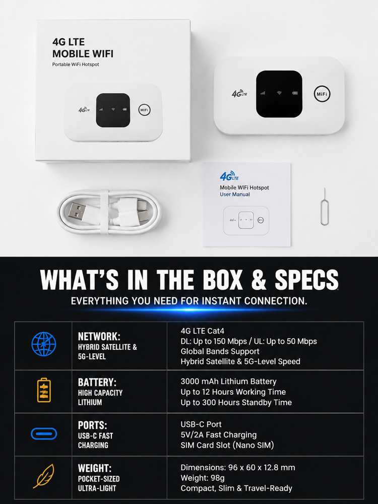 [Limited Time] Starlink-Powered Portable 5G Router — LIFETIME ZERO MONTHLY FEES, 100% Global Signal!