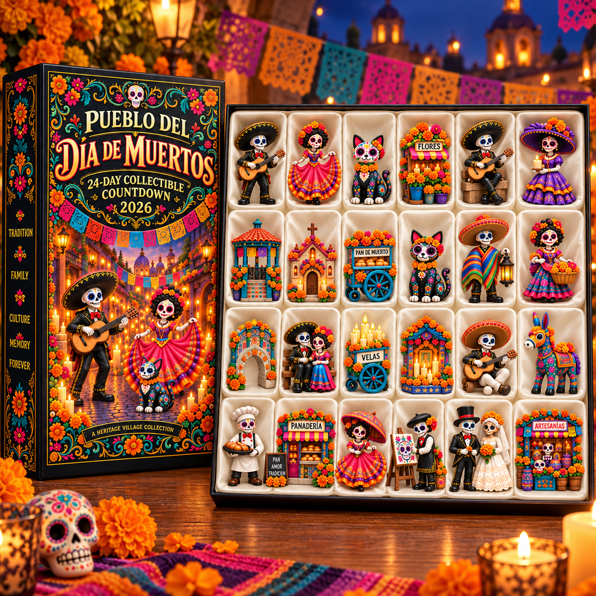 💀🎉 Pueblo del Día de Muertos 2026 — 24-Day Collectible Village Countdown