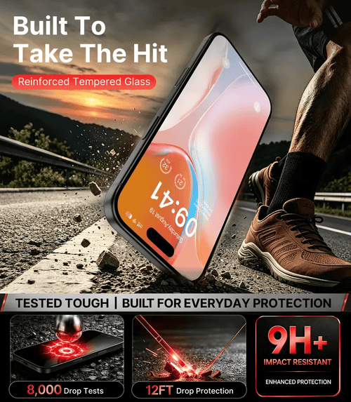 RED\Privacy\HD Transparent Screen Protector for iPhone 13 14 15 16 17 18 Plus Pro Max - Anti-Spy, Easy Install, 9H Hardness, Full Coverage, Smartphone Cellphone Protective Accessory, fully protection