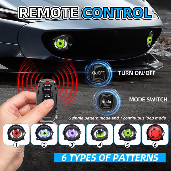 👁️ Demon Eye RGB Headlight Kit – Animated Iris Car Lighting Upgrade