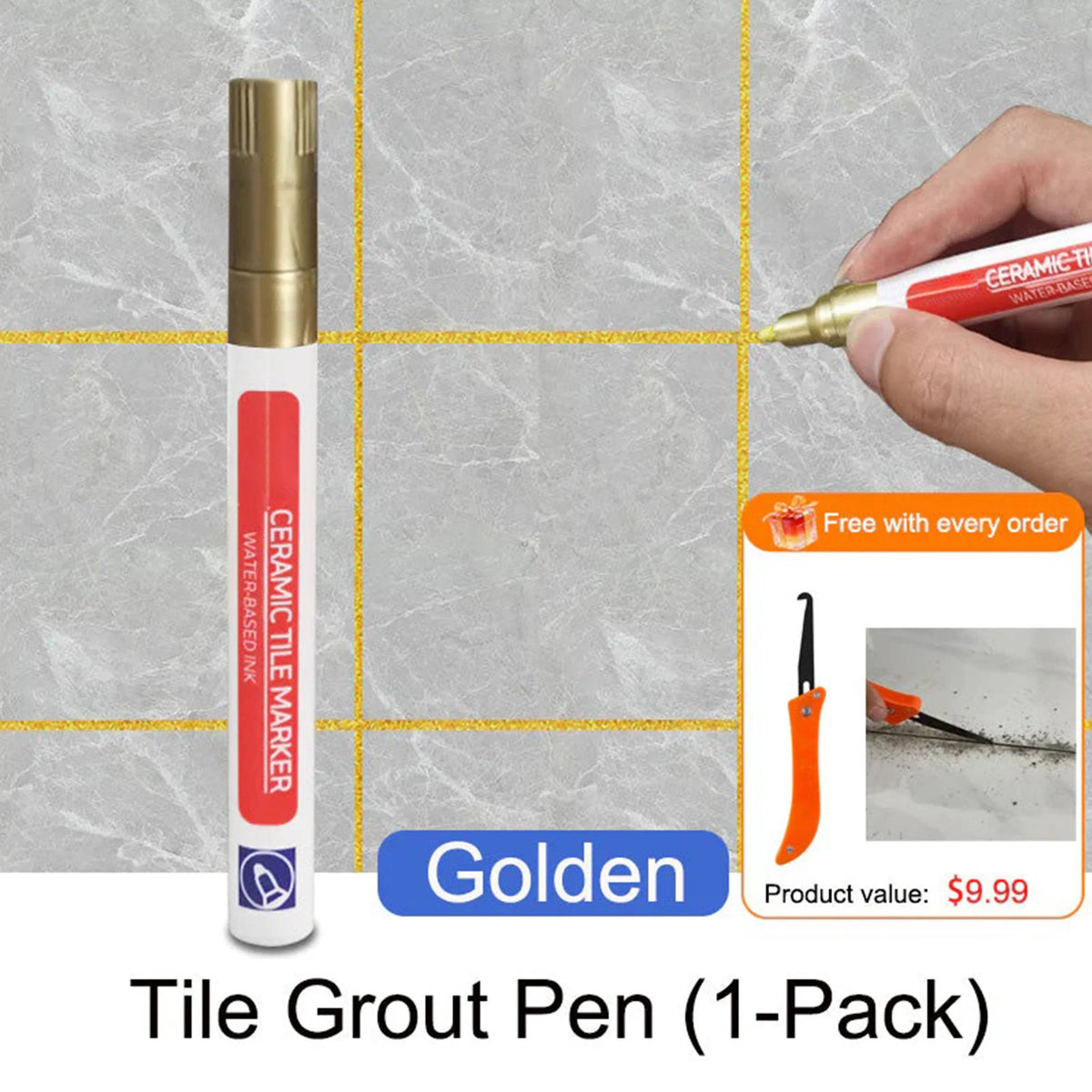 🔥 BUY 2 GET 1 FREE✨Anti-Mold Waterproof Tile Grout Pen