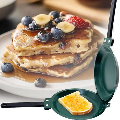 Double-Sided Non Stick Frying Pan Skillet - Non Stick Cookingware for Cook Both Sides, Omelet Easy, Pancake Ready, Suitable for Kitchen & Outdoor Use, Ideal Christmas & New Year Gift
