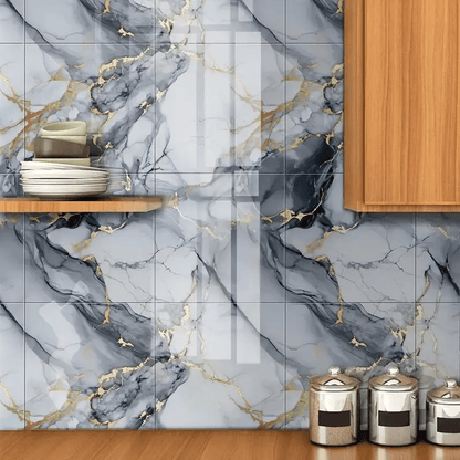 10 Pcs Marble Peel and Stick Waterproof Wall Panels🔥