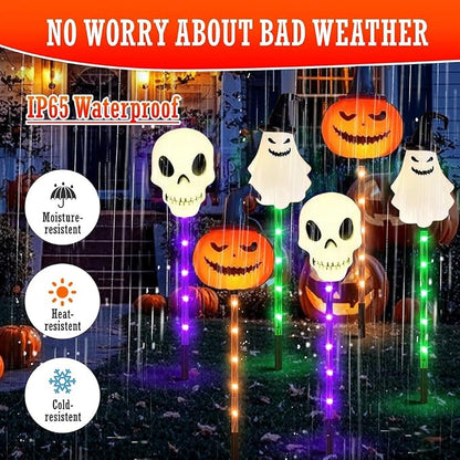Quirky Solar Pumpkin Lights (Pack of 6) – Halloween Solar Lights