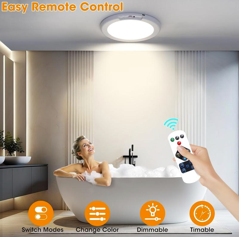 🔥Rechargeable Motion Sensor Ceiling Light with Remote（🔥Buy 2 Free Shipping🔥）