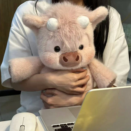 Double-sided cute cow plush toy