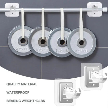 A set of 8PCS Curtain Rod Brackets with Clips-Multifunctional Adjustable Hook🪟