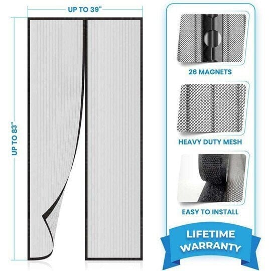 🔥2026 HOT SALE🏠🔥Breathable Mesh Curtain with Hands-Free Magnetic Closure