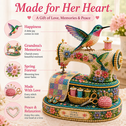 🔥LAST DAY 49% OFF - 💖🌸Spring Hummingbird Sewing Machine 💗 3D Spring Limited Keepsake Edition