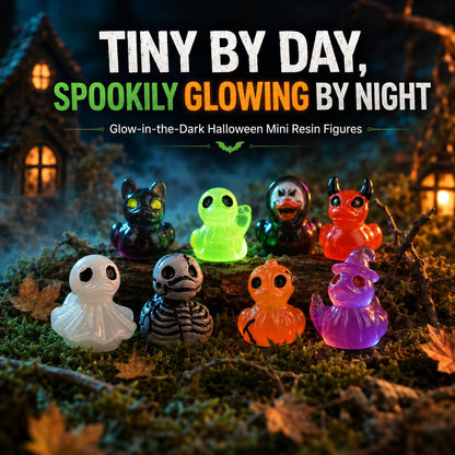 🔥Last Day 50% OFF - 🎃 20PCS Glow-In-Dark Tiny Spooky Resin Decorations