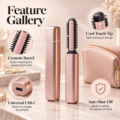 🔥Cordless Ceramic Hair Curler – Fits in Any Bag👜