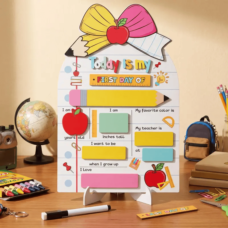 First Day of School Sign Reusable Back to School ChalkBoard