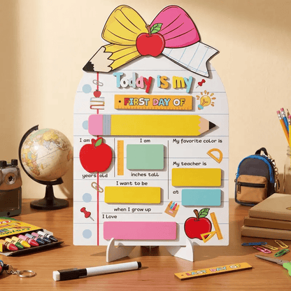 First Day of School Sign Reusable Back to School ChalkBoard