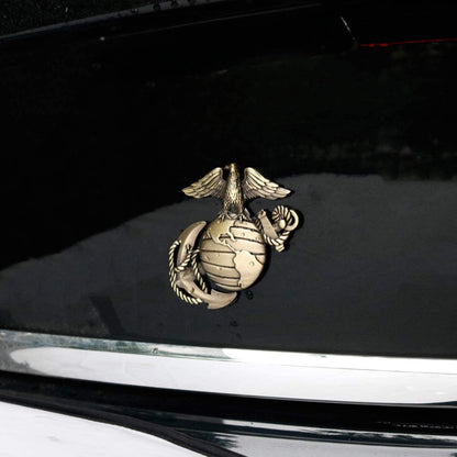 Marine Corps USMC Metal Car Emblem Decal