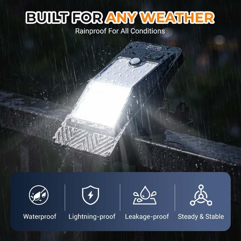 ☀️ Solar Clip Light with Motion Sensor – 2-Pack, 3 Modes, Waterproof Outdoor Light for Fence, Patio, Camping & Garage