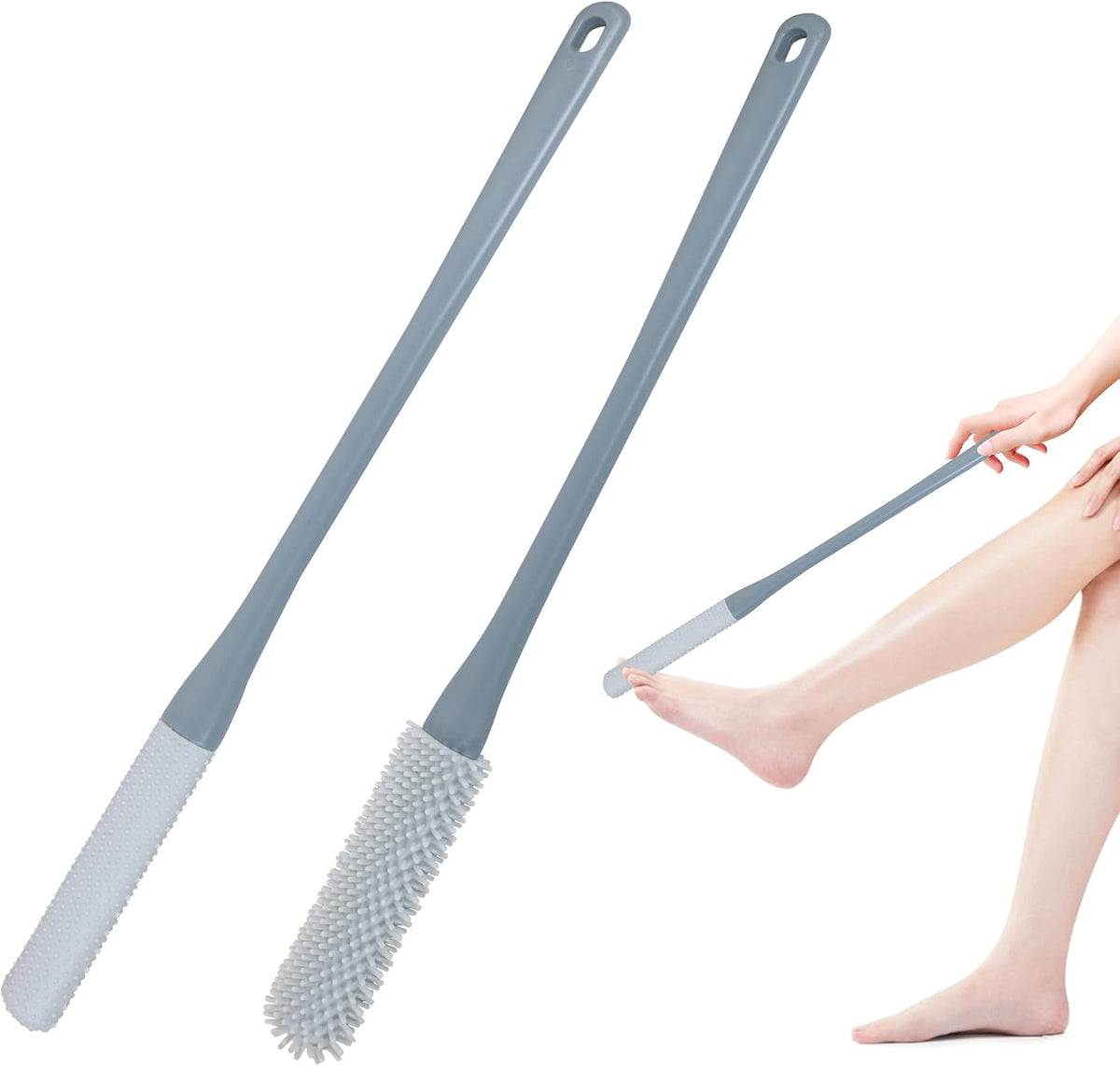 🦶 Long-Handle Toe Gap Cleaning Brush – Soft Exfoliating Foot Scrubber 🧼