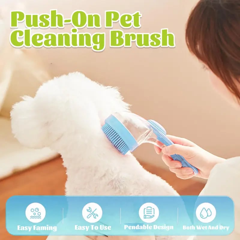 🐾Pet Bath Brush with Shampoo Dispenser