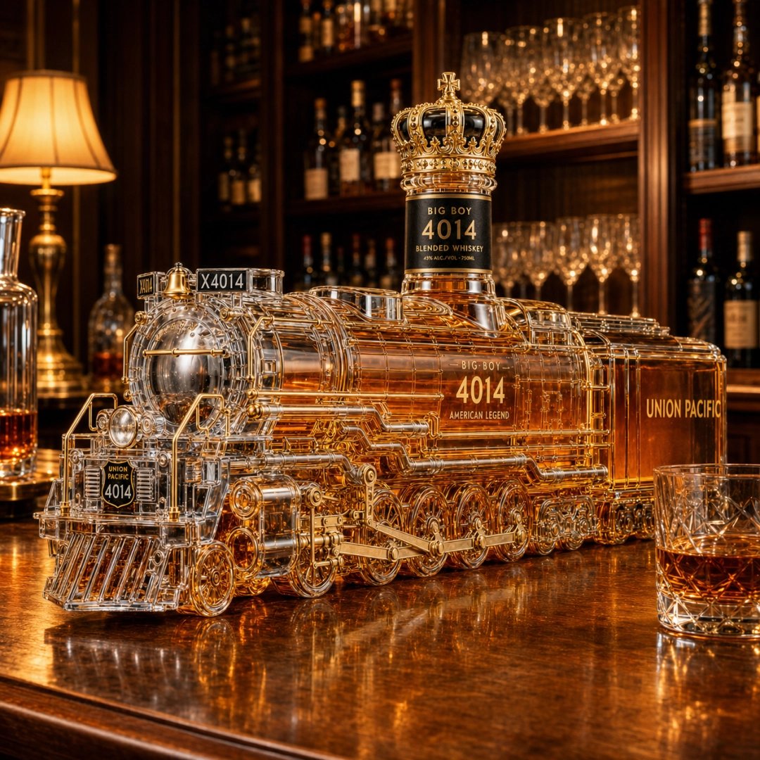 🚂 Vintage Steam Locomotive Decanter – 750ml Collectible Bar Display Bottle