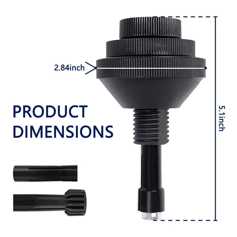 💯 Universal Single Disc Clutch Alignment Tool with 2 Replaceable Plastic Sleeves for Cars & Light Trucks