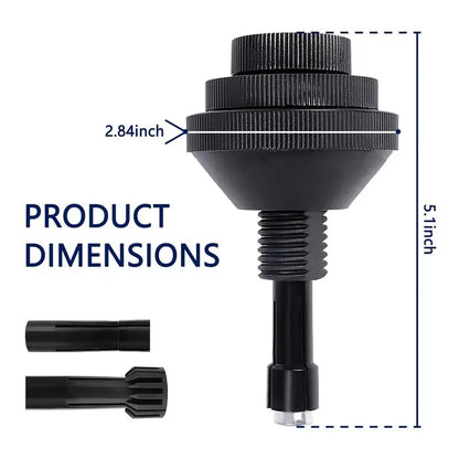 💯 Universal Single Disc Clutch Alignment Tool with 2 Replaceable Plastic Sleeves for Cars & Light Trucks