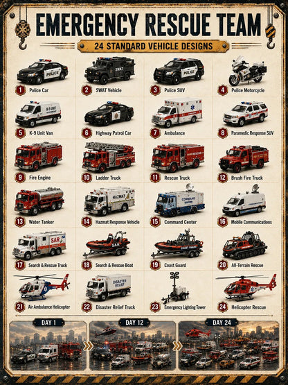🎄 Vehicle Advent Calendar – 24 Construction & Farm Vehicles