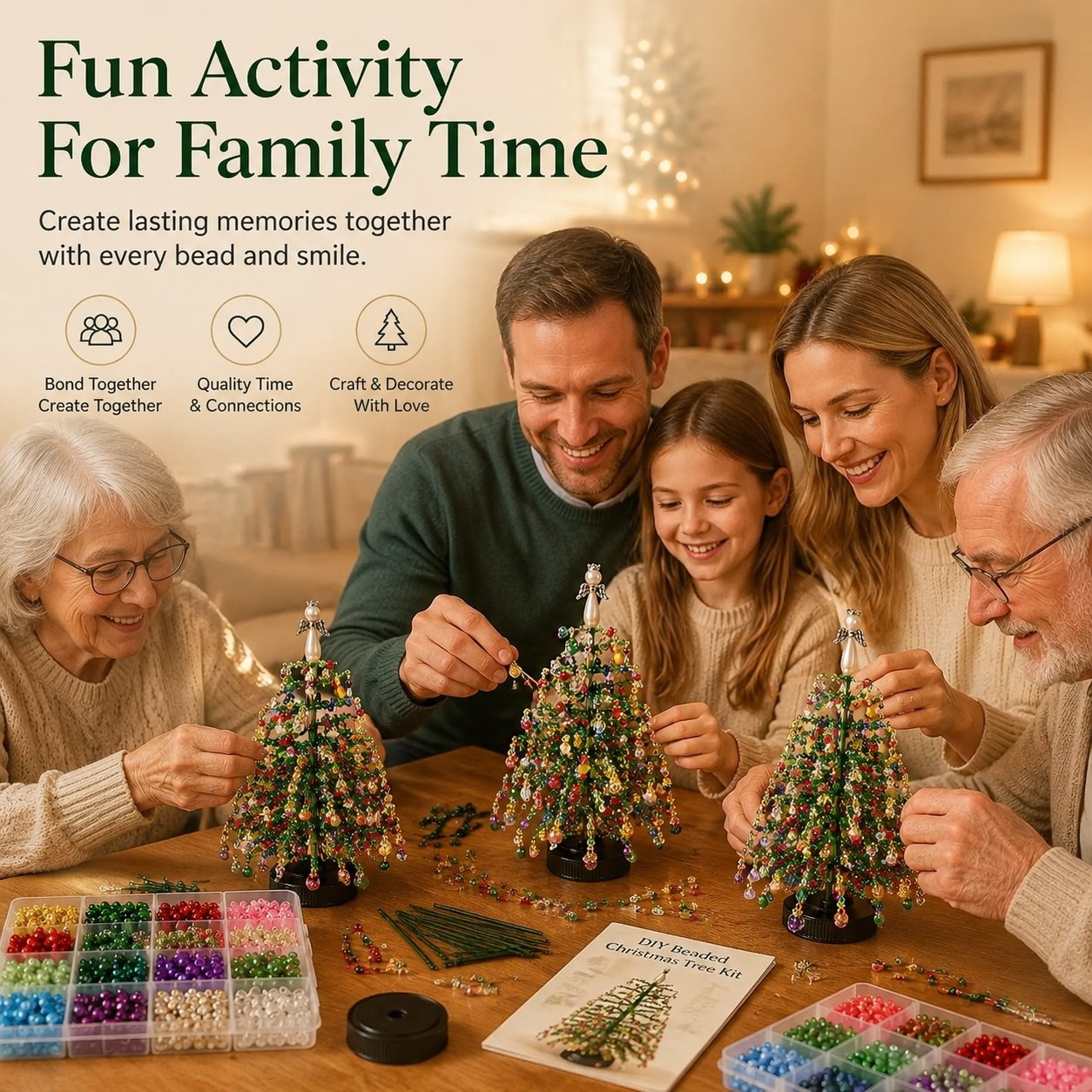 DIY Beaded Christmas Tree Kit |✨ Create A Christmas Memory With Your Own Hands