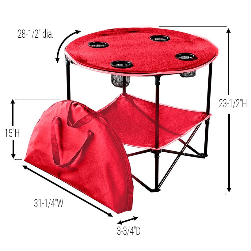 Portable Folding Picnic Table with Shelf - Waterproof, Perfect For Outdoors
